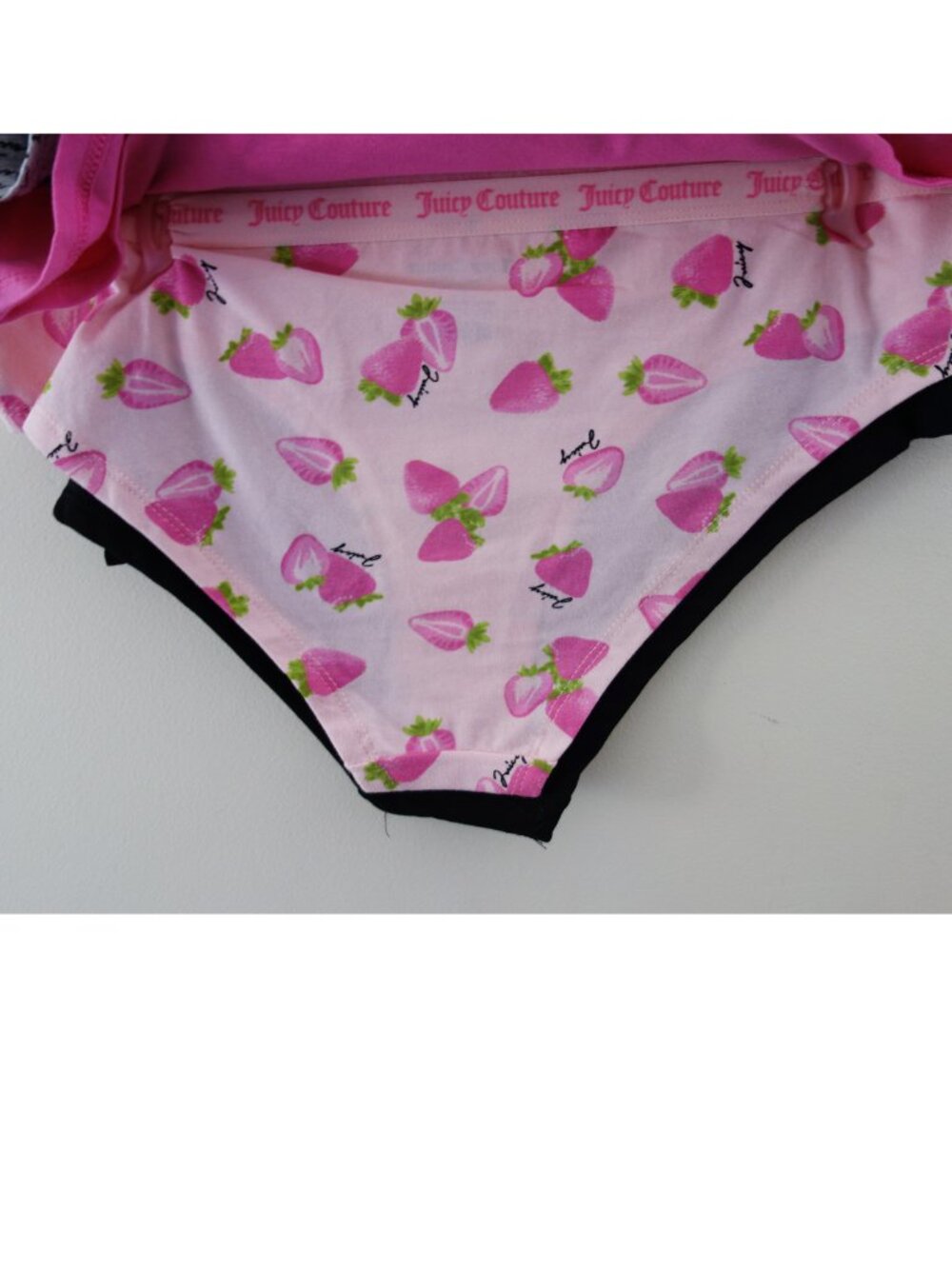 Juicy Couture 7-Pack Soft Stretchy Cotton Cheeky Panties Strawberr Pink (XL) NWT - Picture 4 of 13